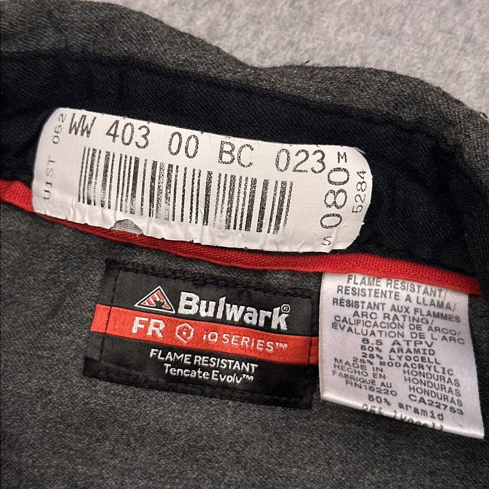 Bulwark FR iQ Series Comfort Woven Lightweight Shirt Mens 3XL Gray LG&E Workwear - Picture 2 of 10
